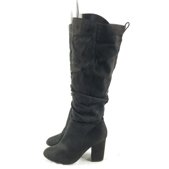 Coconut by Matisse Naomi Black Suede Knee Boots high heels sz 8.5 - Picture 4 of 9